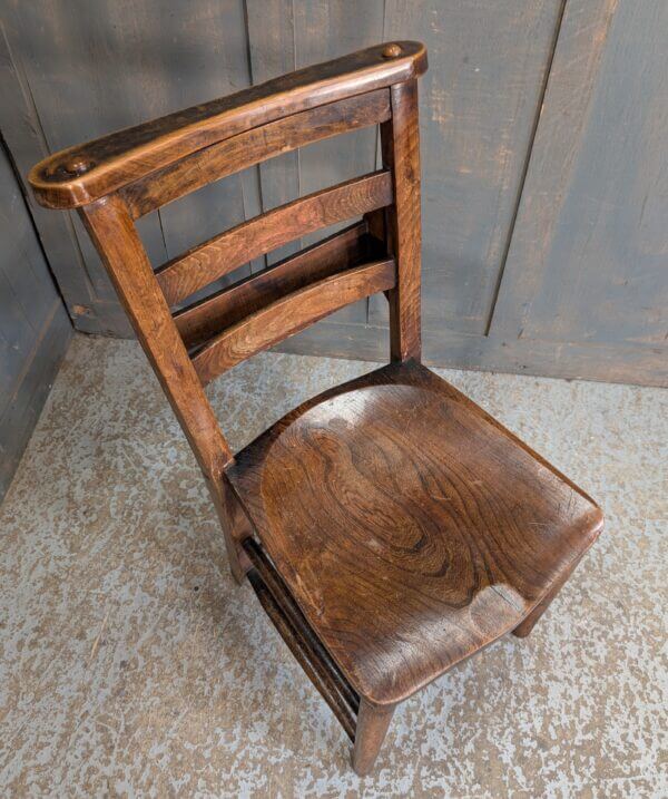 Top Notch 1903 Antique Elm & Beech Double Ladder Back Church Chapel Chairs