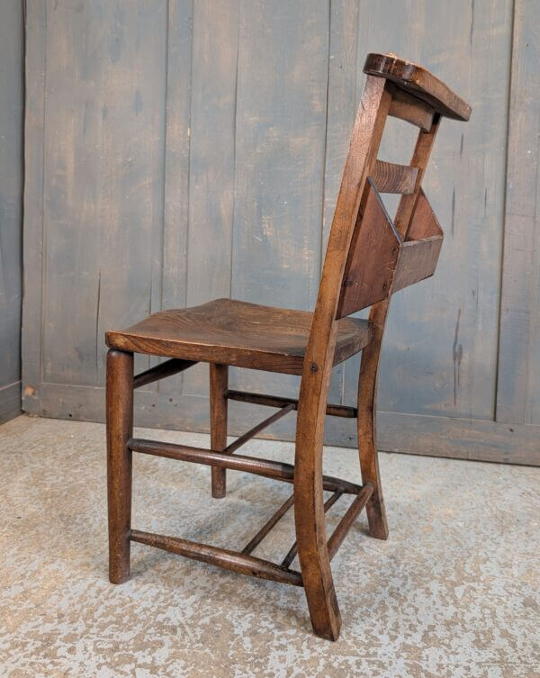 Top Notch 1903 Antique Elm & Beech Double Ladder Back Church Chapel Chairs