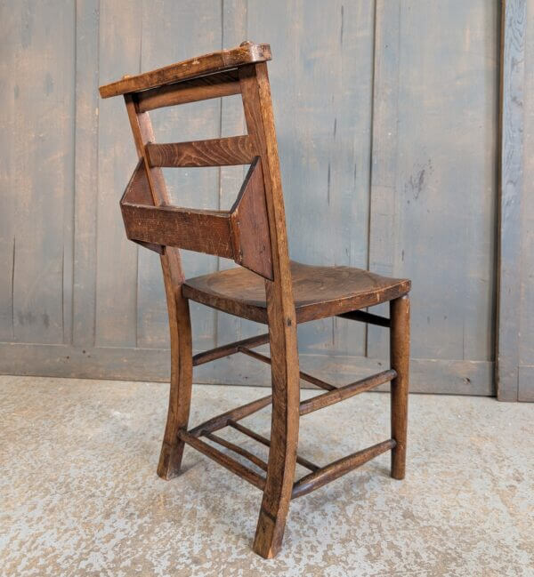 Top Notch 1903 Antique Elm & Beech Double Ladder Back Church Chapel Chairs