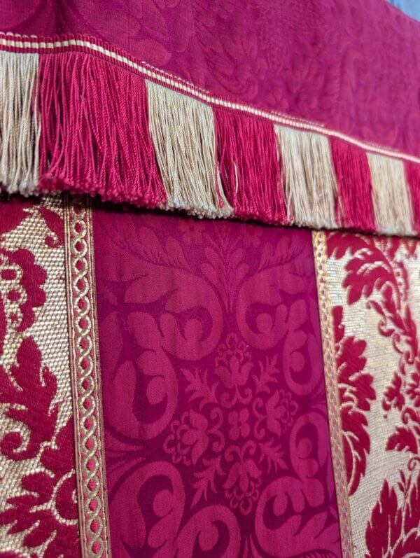 Bright Gold & Red Damask Silk Altar Frontal & Superfrontal