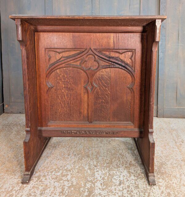 Vintage Late Gothic Oak Double Sided Large Prayer Desk Prie Dieu from Ilford