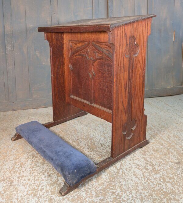 Vintage Late Gothic Oak Double Sided Large Prayer Desk Prie Dieu from Ilford