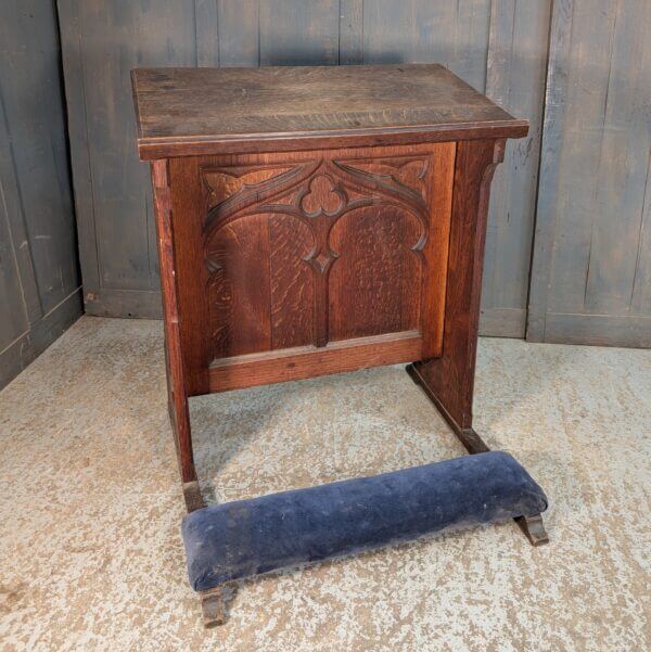 Vintage Late Gothic Oak Double Sided Large Prayer Desk Prie Dieu from Ilford