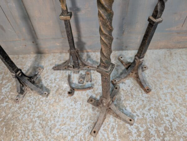 Four Victorian Cast Iron Upstands from a Prayer Rail
