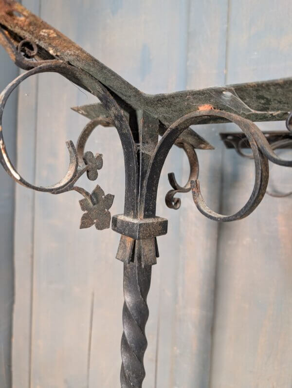 Four Victorian Cast Iron Upstands from a Prayer Rail