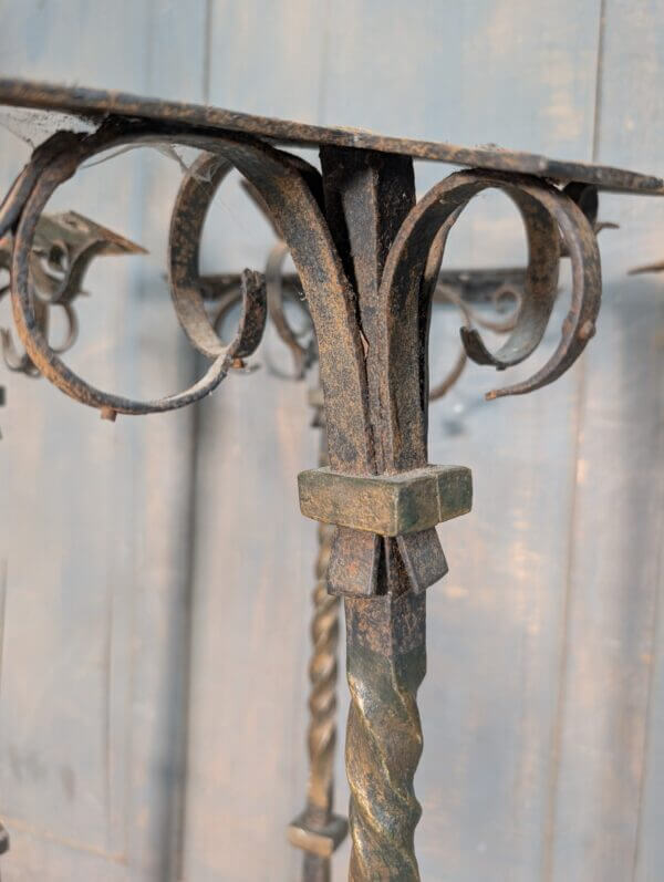 Four Victorian Cast Iron Upstands from a Prayer Rail