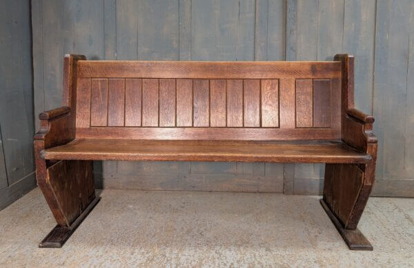 Hounslow Geometric Inspired Mid Century Oak Church Pews Benches