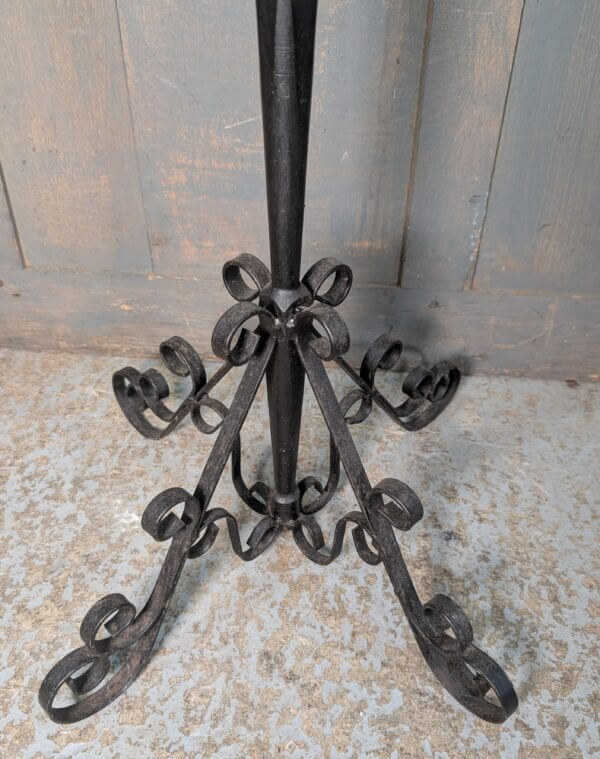 Black Cast Iron & Wrought Steel Paschal Candlestand