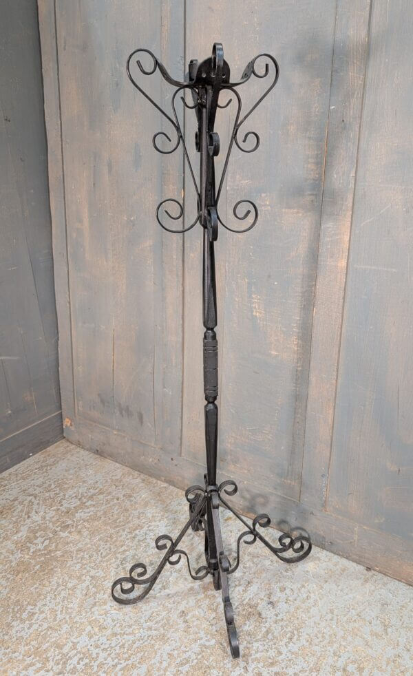 Black Cast Iron & Wrought Steel Paschal Candlestand