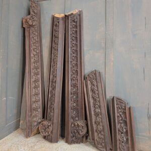 Victorian Highly Carved Architraves Friezes Edging with Three Knops