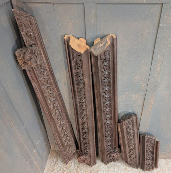 Victorian Highly Carved Architraves Friezes Edging with Three Knops