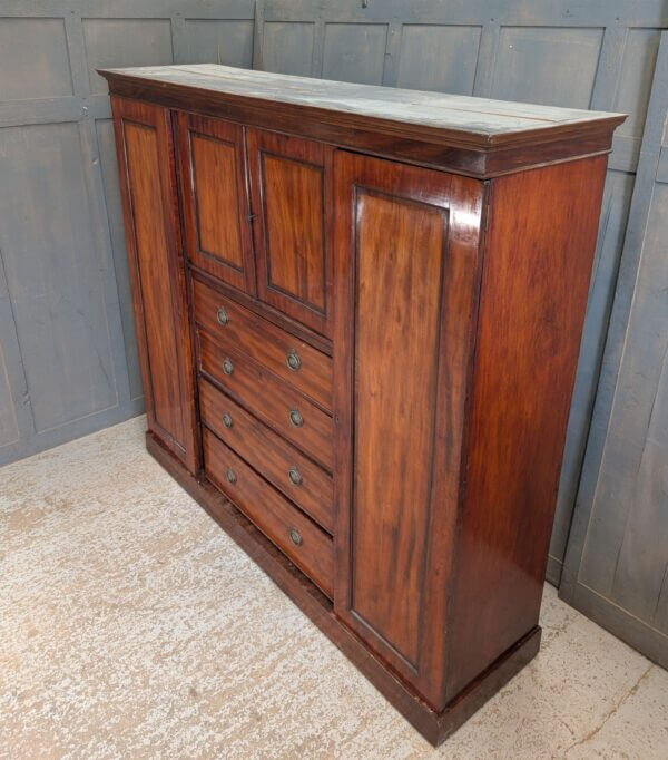 Victorian Mahogany Beaconsfield Fully Dismantling Chest Wardrobe Cupboard