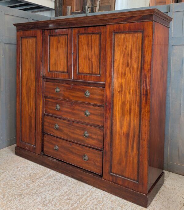 Victorian Mahogany Beaconsfield Fully Dismantling Chest Wardrobe Cupboard