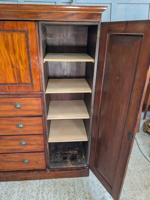 Victorian Mahogany Beaconsfield Fully Dismantling Chest Wardrobe Cupboard