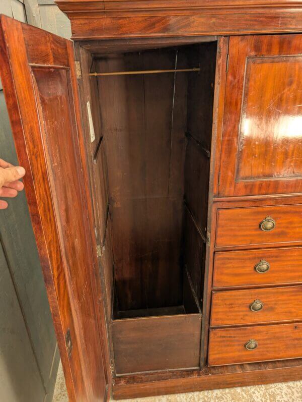Victorian Mahogany Beaconsfield Fully Dismantling Chest Wardrobe Cupboard