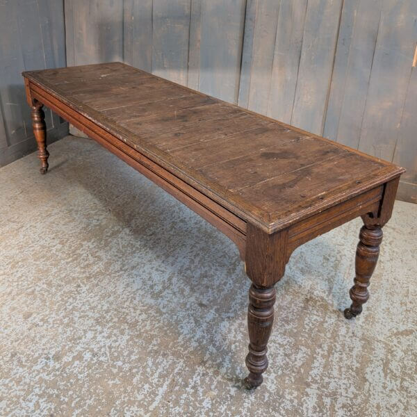 Antique Coffin Table on Original Castors