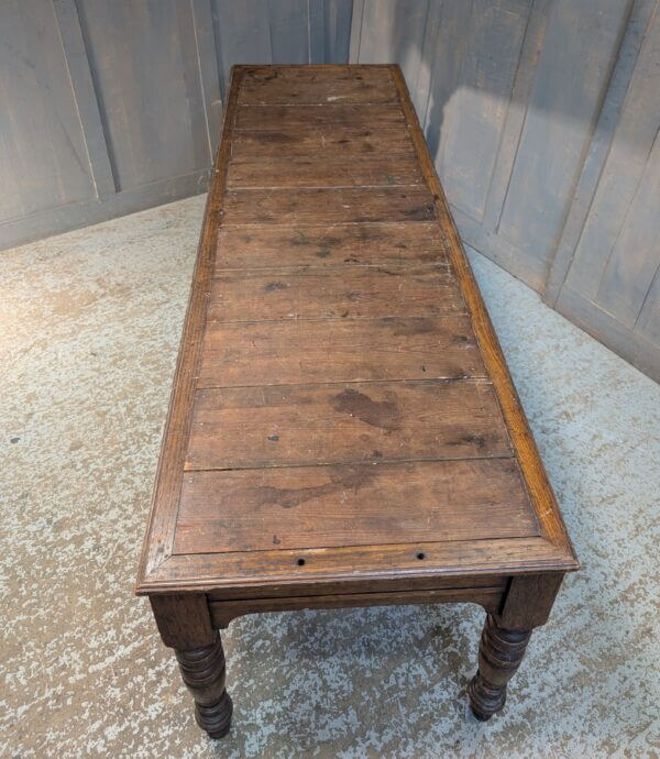 Antique Coffin Table on Original Castors