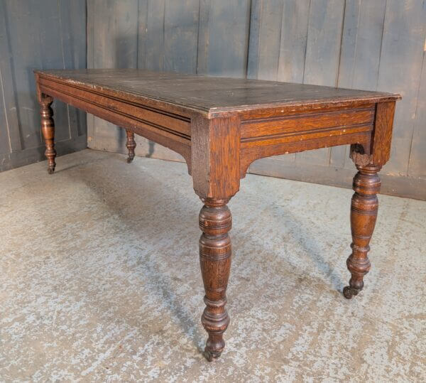Antique Coffin Table on Original Castors