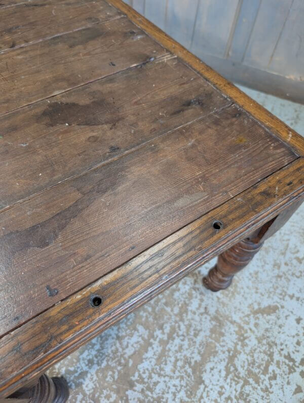 Antique Coffin Table on Original Castors
