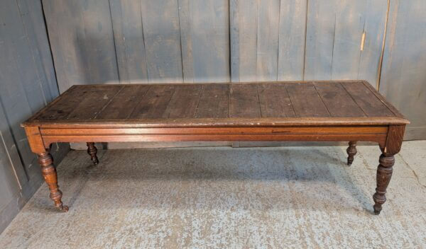 Antique Coffin Table on Original Castors