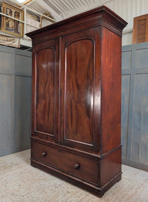 Victorian Mahogany 'English Armoire' Cupboard Wardrobe