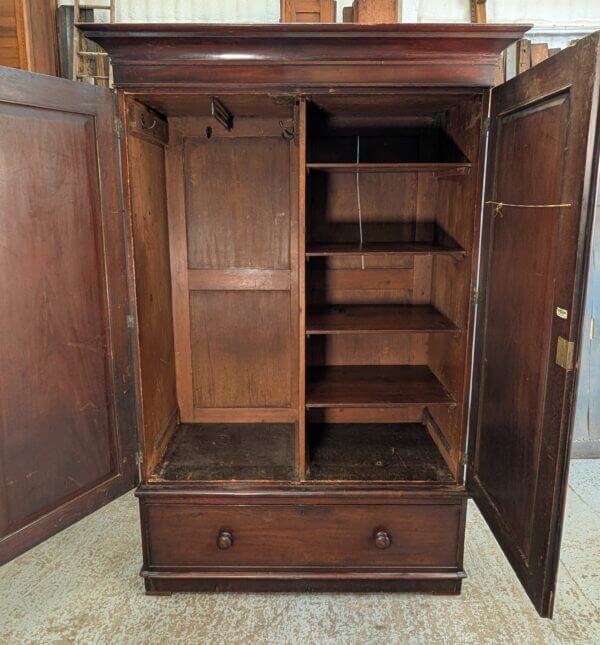 Victorian Mahogany 'English Armoire' Cupboard Wardrobe