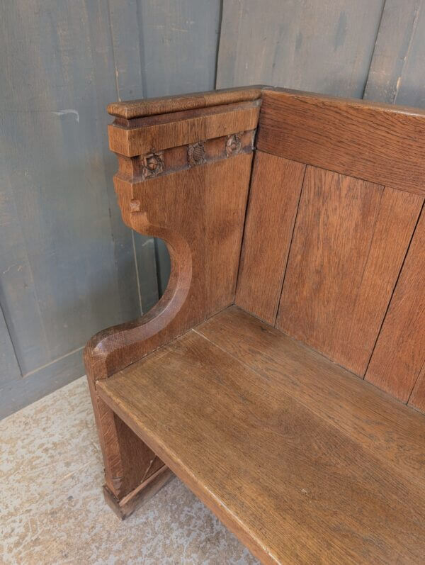 Carved Antique Oak Choir Pew from All Saints Nettleham
