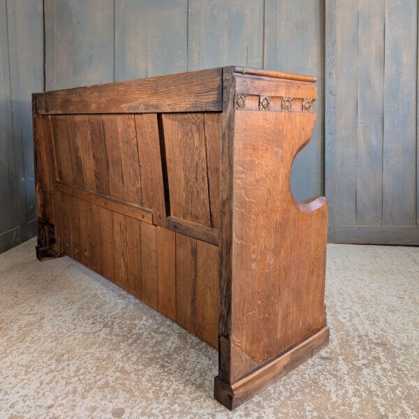 Carved Antique Oak Choir Pew from All Saints Nettleham