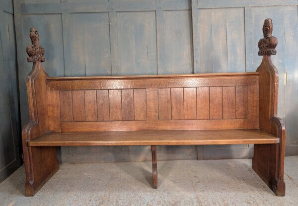 Impressive 1900’s Gothic Oak Choir Pews with Carved Finials