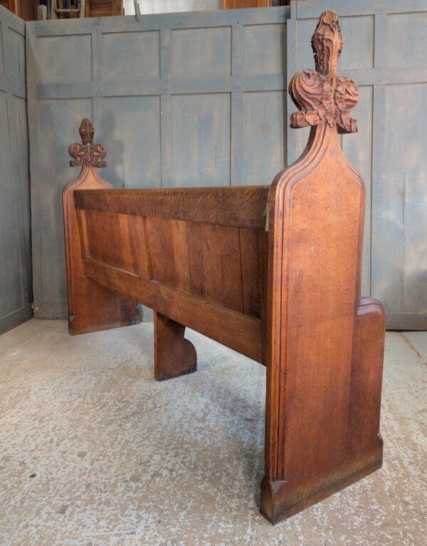 Impressive 1900’s Gothic Oak Choir Pews with Carved Finials
