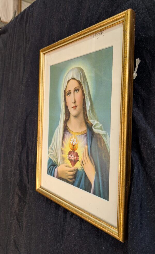 The Immaculate Heart of Mary Medium Size Framed Colour Lithograph