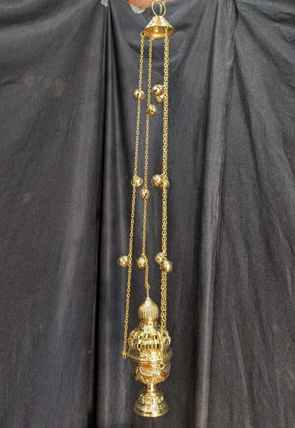 Eastern Faith 'Temple' Medium Size Brass Censer Thurible Incense Burner