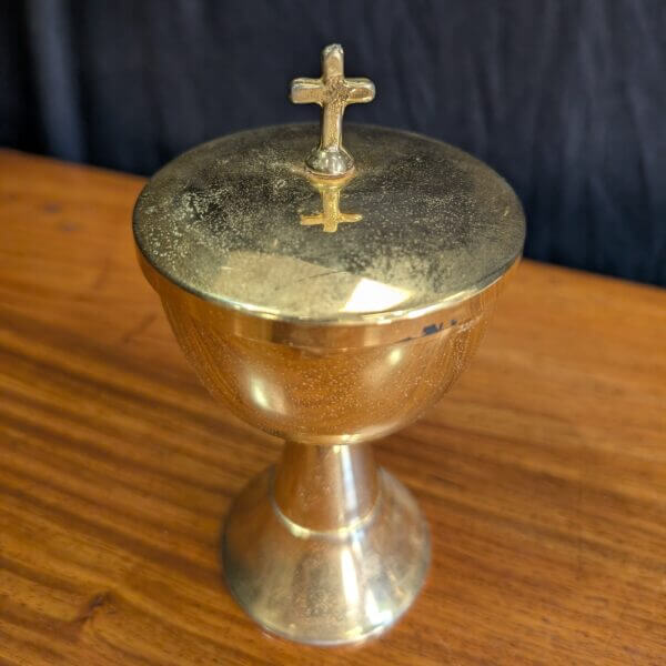 Smaller Size Modern Italian Gilt Brass Ciborium