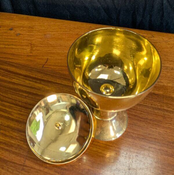 Smaller Size Modern Italian Gilt Brass Ciborium