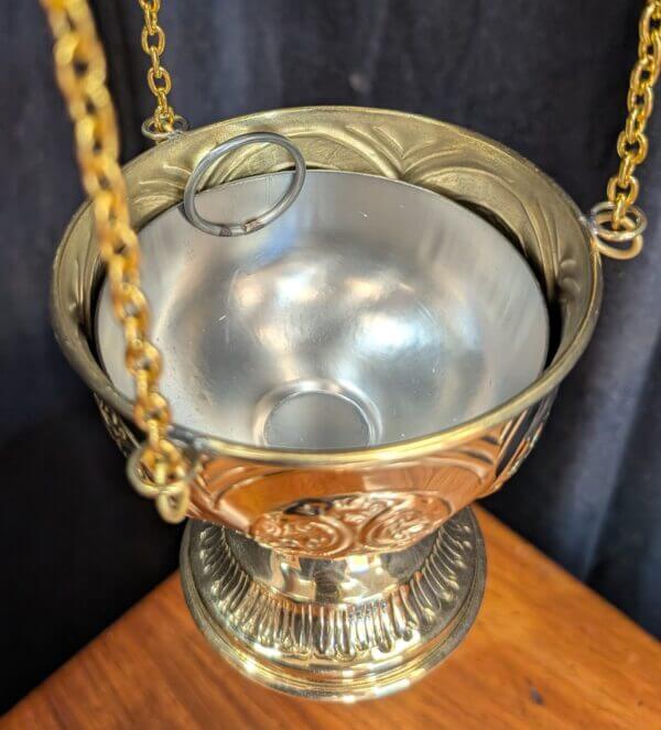 'Faberge Easter Egg' Easter Orthodox Style Brass Censer Thurible Incense Burner