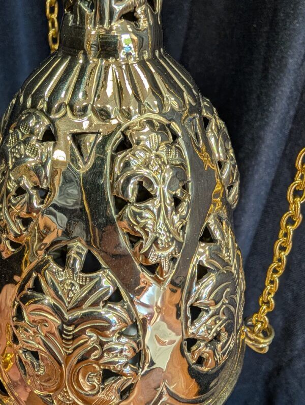 'Faberge Easter Egg' Easter Orthodox Style Brass Censer Thurible Incense Burner