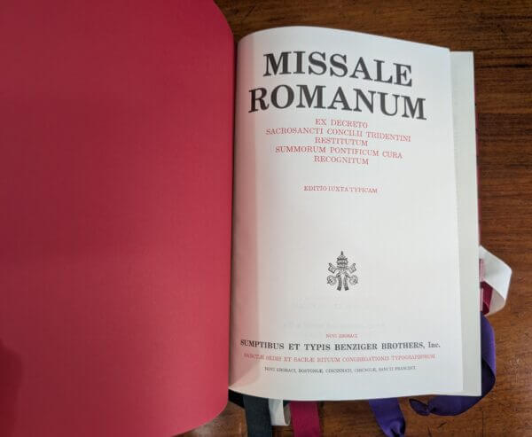Latest Version of The Missale Romanum in Excellent Condition