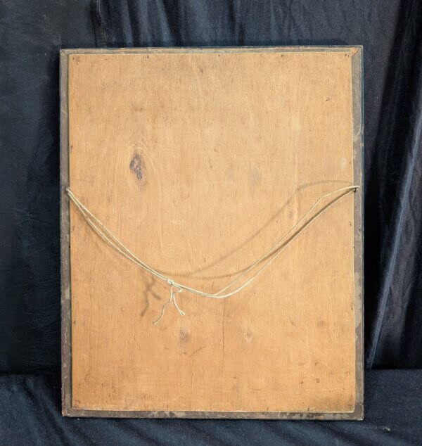 Antique East European Icon Framed Lithograph depicting Madonna & Child