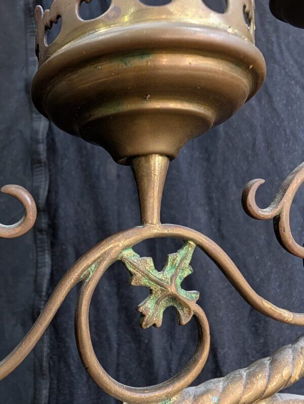 Five Branch Antique Gothic Flemish Benediction Candelabra