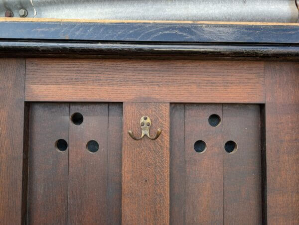 Early 1900's Solid Oak Internal Church Door with Frame