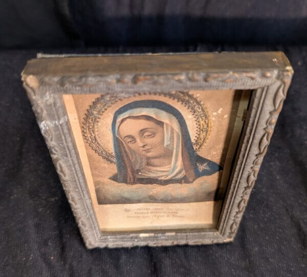 Crypt Find Miniature French Framed Print of Our Lady of Grace - Image 4