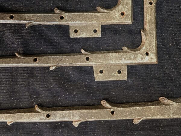 Eight Victorian Gothic Iron Decorative Furniture Braces