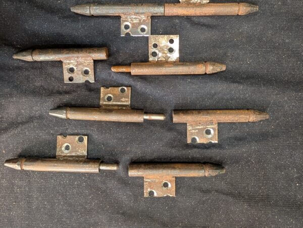 Five French Armoire Style Antique Door Hinges