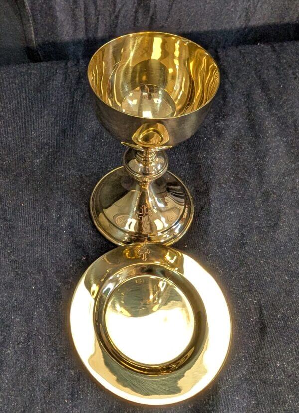 Medium Size Classic 19th Century Style Chalice & Paten