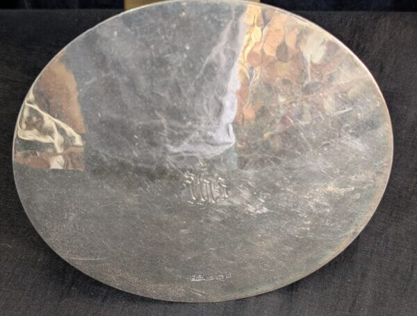 Solid Silver Large Church Paten Dish London 1929