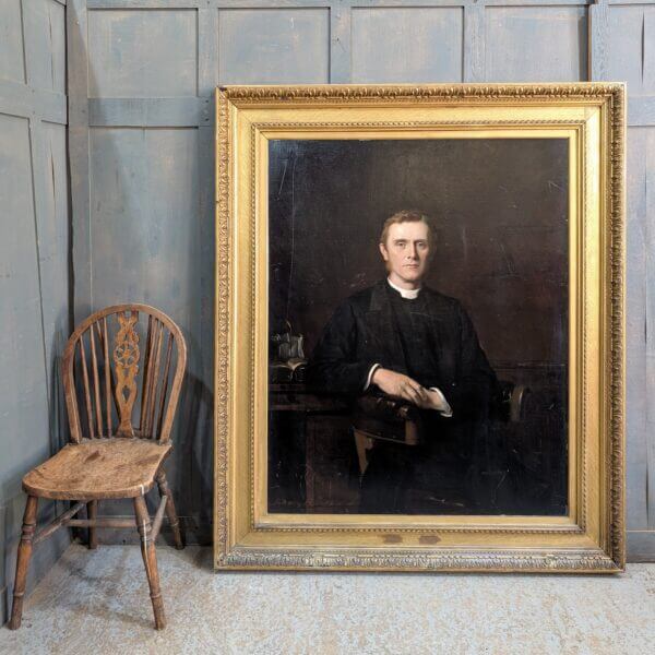 Outsize 19th Century Religious Portrait of the Hon Rev Canon Legg