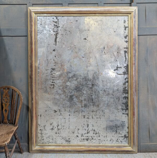 Extremely Large Distressed Framed Faux Mirror