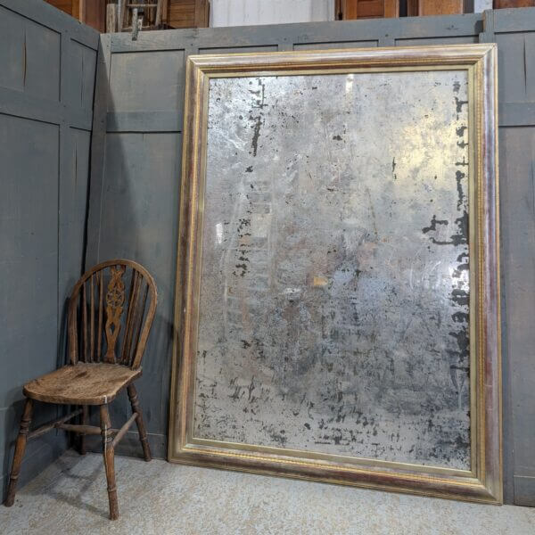 Extremely Large Distressed Framed Faux Mirror