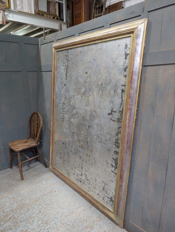 Extremely Large Distressed Framed Faux Mirror