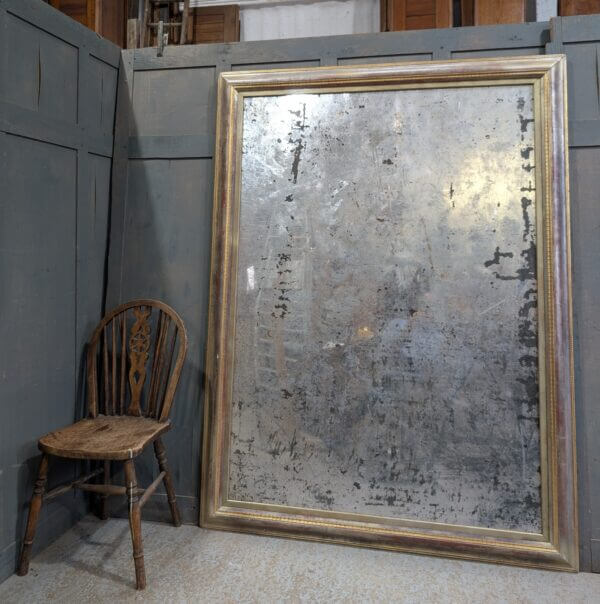Extremely Large Distressed Framed Faux Mirror